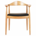 ΠΟΛΥΘΡΟΝΑ ΤΡΑΠΕΖΑΡΙΑΣ ADOR HM9948.01 RUBBERWOOD ΣΕ ΟΑΚ ΚΑΙ ΜΑΥΡΟ PU 62x54x76,5Υεκ - Image 3