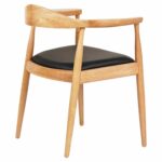 ΠΟΛΥΘΡΟΝΑ ΤΡΑΠΕΖΑΡΙΑΣ ADOR HM9948.01 RUBBERWOOD ΣΕ ΟΑΚ ΚΑΙ ΜΑΥΡΟ PU 62x54x76,5Υεκ - Image 4
