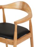 ΠΟΛΥΘΡΟΝΑ ΤΡΑΠΕΖΑΡΙΑΣ ADOR HM9948.01 RUBBERWOOD ΣΕ ΟΑΚ ΚΑΙ ΜΑΥΡΟ PU 62x54x76,5Υεκ - Image 7