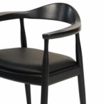 ΠΟΛΥΘΡΟΝΑ ΤΡΑΠΕΖΑΡΙΑΣ ADOR HM9948.02 RUBBERWOOD ΚΑΙ PU-ΜΑΥΡΟ 62x54x76,5Υεκ - Image 7