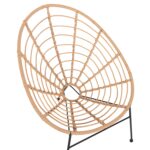 ΠΟΛΥΘΡΟΝΑ ΤΥΠΟΥ ΦΩΛΙΑ ΜΕΤΑΛΛΙΚΗ ALLEGRA HM5458.11 ΜΕ WICKER ΜΠΕΖ 73x78x88Υεκ. - Image 7