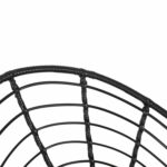ΠΟΛΥΘΡΟΝΑ ΤΥΠΟΥ ΦΩΛΙΑ ΜΕΤΑΛΛΙΚΗ ALLEGRA HM5458.12 ΜΕ WICKER-ΜΑΥΡΟ 73x78x88Υεκ. - Image 8