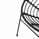 ΠΟΛΥΘΡΟΝΑ ΤΥΠΟΥ ΦΩΛΙΑ ΜΕΤΑΛΛΙΚΗ ALLEGRA HM5458.12 ΜΕ WICKER-ΜΑΥΡΟ 73x78x88Υεκ. - Image 9