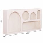ΡΑΦΙ ΤΟΙΧΟΥ ΣΕΙΡΑ SANTORINI HM18063.01 MDF ΣΕ ΥΠΟΛΕΥΚΟ 120x18x60Υεκ. - Image 2
