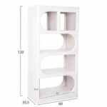 ΡΑΦΙΕΡΑ ΚΟΜΜΟ HANDYR HM9706 ΜΑΣΙΦ ΞΥΛΟ MANGO ΣΕ ΛΕΥΚΟ ΧΡΩΜΑ 60x35x120Υεκ. - Image 2