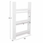 ΡΑΦΙΕΡΑ ΤΟΙΧΟΥ SANI HM18223.01 ΜΕΛΑΜΙΝΗ ΣΕ ΛΕΥΚΟ 60x10x90Υεκ. (3 ΡΑΦΙΑ) - Image 2
