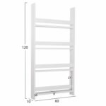 ΡΑΦΙΕΡΑ ΤΟΙΧΟΥ SANI HM18224.01 ΜΕΛΑΜΙΝΗ ΣΕ ΛΕΥΚΟ 60x10x120Υεκ. (4 ΡΑΦΙΑ) - Image 2