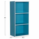 ΡΑΦΙΕΡΑ ΤΟΙΧΟΥ CUBICON HM9941.05 ΜΠΛΕ-ΛΕΥΚΗ ΜΕΛΑΜΙΝΗ 38,5x23,5x80Υεκ. - Image 2
