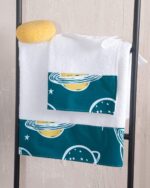 Σετ Βρεφική Παπλωματοθήκη με Μαξιλαροθήκη Saturn Πετρολ 110x160εκ. Rythmos - Image 4