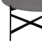 ΣΕΤ 2ΤΜΧ ΤΡΑΠΕΖΙΑ ΣΑΛΟΝΙΟΥ RONDA HM21089.01 MDF ΓΚΡΙ ΜΑΡΜΑΡΟ Φ80εκ & Φ50εκ - Image 6