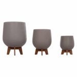 ΣΕΤ 3 ΓΛΑΣΤΡΕΣ ΜΕ TEAK ΒΑΣΕΙΣ TRYLL HM4681.03 FIBER CEMENT--ΓΚΡΙ - Image 5