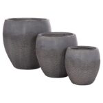 ΣΕΤ 3ΤΜΧ ΓΛΑΣΤΡΕΣ ΣΕΙΡΑ GARDENER HM4725 FIBERCLAY-ΣΕ ΣΚΟΥΡΟ CEMENT ΧΡΩΜΑ Φ55x54Υεκ - Image 7