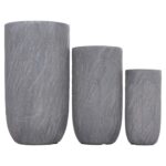ΣΕΤ 3ΤΜΧ ΓΛΑΣΤΡΕΣ ΚΥΛΙΝΔΡΟΙ ΣΕΙΡΑ GARDENER HM4720 FIBERCLAY-ΧΡΩΜΑ CEMENT Φ44x79Υεκ - Image 6