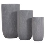 ΣΕΤ 3ΤΜΧ ΓΛΑΣΤΡΕΣ ΚΥΛΙΝΔΡΟΙ ΣΕΙΡΑ GARDENER HM4720 FIBERCLAY-ΧΡΩΜΑ CEMENT Φ44x79Υεκ - Image 8