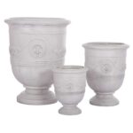 ΣΕΤ 3ΤΜΧ ΓΛΑΣΤΡΕΣ ΜΕ ΑΝΑΓΛΥΦΟ GARDENER HM4729 FIBERCLAY-ΣΕ ΥΠΟΛΕΥΚΟ Φ58x72.5Υεκ - Image 2