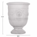 ΣΕΤ 3ΤΜΧ ΓΛΑΣΤΡΕΣ ΜΕ ΑΝΑΓΛΥΦΟ GARDENER HM4729 FIBERCLAY-ΣΕ ΥΠΟΛΕΥΚΟ Φ58x72.5Υεκ - Image 3
