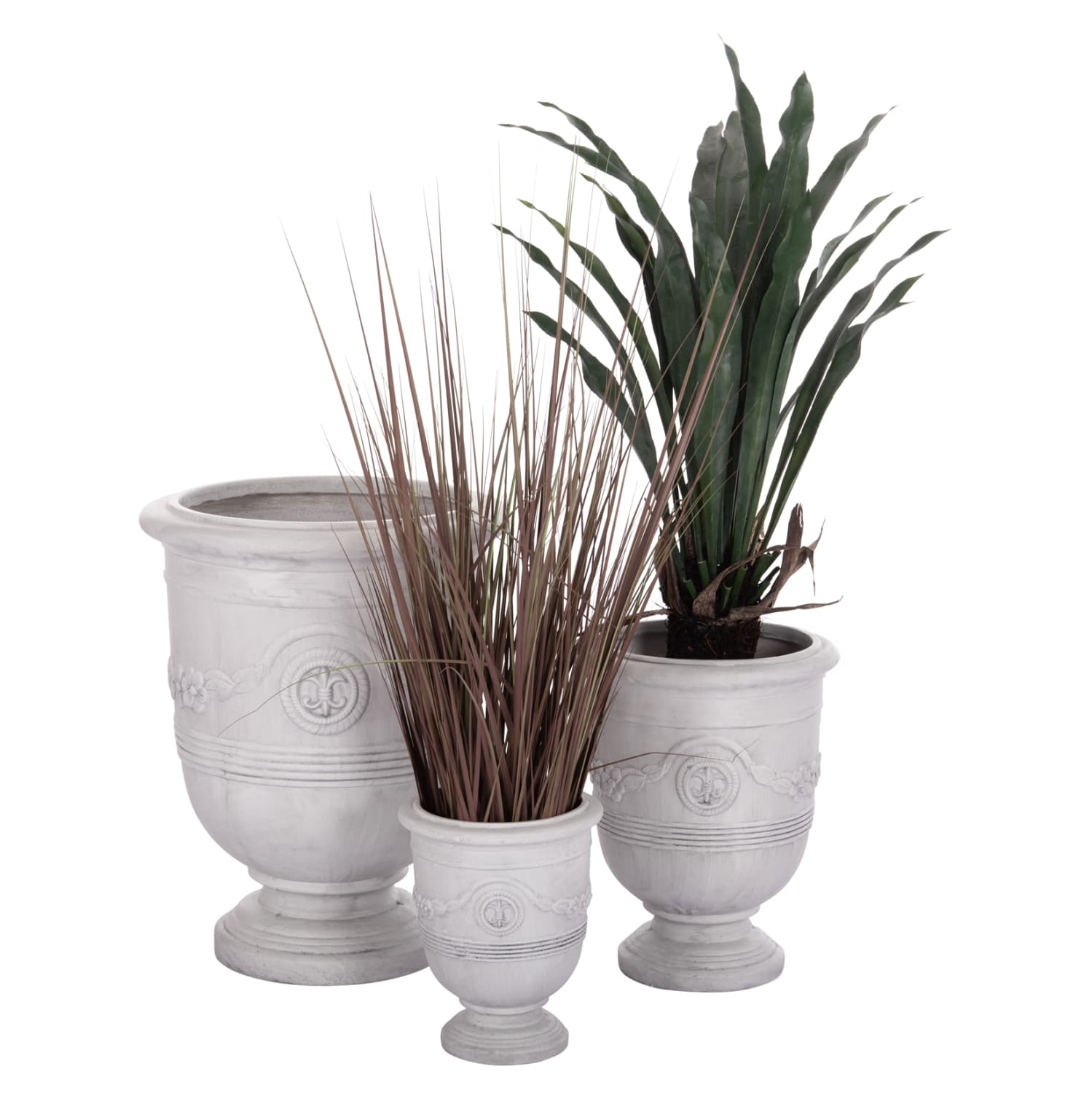 set-3tmch-glastres-me-anaglyfo-fb94729-f ΣΕΤ 3ΤΜΧ ΓΛΑΣΤΡΕΣ ΜΕ ΑΝΑΓΛΥΦΟ GARDENER HM4729 FIBERCLAY-ΣΕ ΥΠΟΛΕΥΚΟ Φ58x72.5Υεκ - Image 1
