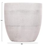 ΣΕΤ 4ΤΜΧ ΓΛΑΣΤΡΕΣ ΣΤΡΟΓΓΥΛΕΣ ΣΕΙΡΑ GARDENER HM4719 FIBERCLAY-ΧΡΩΜΑ CEMENT Φ44x43Υεκ - Image 3