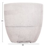 ΣΕΤ 4ΤΜΧ ΓΛΑΣΤΡΕΣ ΣΤΡΟΓΓΥΛΕΣ ΣΕΙΡΑ GARDENER HM4719 FIBERCLAY-ΧΡΩΜΑ CEMENT Φ44x43Υεκ - Image 4