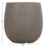 ΣΕΤ 4ΤΜΧ ΓΛΑΣΤΡΕΣ ΣΤΡΟΓΓΥΛΕΣ GARDENER HM4726 FIBERCLAY ΓΚΡΙΖΟΠΡΑΣΙΝΟ Φ52x55Υεκ - Image 5