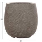 ΣΕΤ 4ΤΜΧ ΓΛΑΣΤΡΕΣ ΣΤΡΟΓΓΥΛΕΣ GARDENER HM4726 FIBERCLAY ΓΚΡΙΖΟΠΡΑΣΙΝΟ Φ52x55Υεκ - Image 6