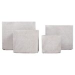 ΣΕΤ 4ΤΜΧ ΓΛΑΣΤΡΕΣ ΤΕΤΡΑΓΩΝΕΣ GARDENER HM4730 FIBERCLAY ΓΚΡΙ CEMENT 37x37x32Υεκ. - Image 2