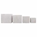 ΣΕΤ 4ΤΜΧ ΓΛΑΣΤΡΕΣ ΤΕΤΡΑΓΩΝΕΣ GARDENER HM4730 FIBERCLAY ΓΚΡΙ CEMENT 37x37x32Υεκ. - Image 8