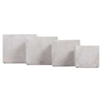 ΣΕΤ 4ΤΜΧ ΓΛΑΣΤΡΕΣ ΤΕΤΡΑΓΩΝΕΣ GARDENER HM4730 FIBERCLAY ΓΚΡΙ CEMENT 37x37x32Υεκ. - Image 9