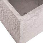 ΣΕΤ 4ΤΜΧ ΓΛΑΣΤΡΕΣ ΤΕΤΡΑΓΩΝΕΣ GARDENER HM4730 FIBERCLAY ΓΚΡΙ CEMENT 37x37x32Υεκ. - Image 10