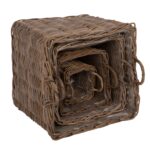 ΣΕΤ ΔΙΑΚΟΣΜΗΤΙΚΑ ΚΑΛΑΘΙΑ KATER HM9657 4ΤΜΧ ΑΠΟ KUBU RATTAN ΣΕ ΓΚΡΙ 52x52x50-57Υεκ. - Image 4