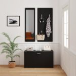ΣΕΤ ΕΙΣΟΔΟΥ ΜΕ ΚΑΘΡΕΠΤΗ VERN HM2476.02 ΜΕΛΑΜΙΝΗ ΣΕ WENGE 80x27x175Υεκ - Image 5