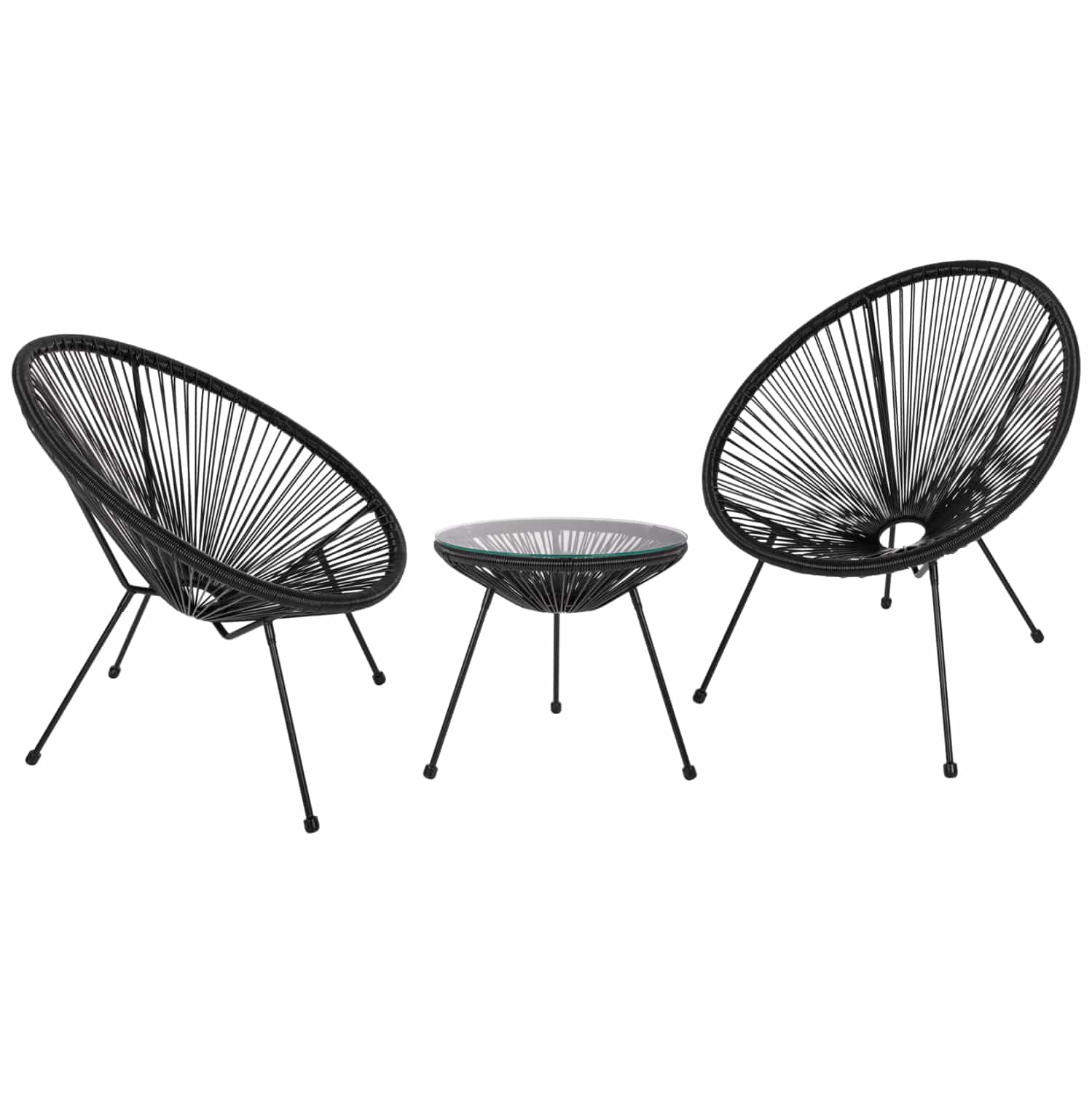 set-exoterikoy-choroy-3tmch-fb921101-twi ΣΕΤ ΕΞΩΤΕΡΙΚΟΥ ΧΩΡΟΥ 3ΤΜΧ ACAPULCO HM21101 P.E.RATTAN-ΜΕΤΑΛΛΟ ΣΕ ΜΑΥΡΟ - Image 1