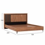 ΣΕΤ ΚΡΕΒΑΤΟΚΑΜΑΡΑΣ 4ΤΜΧ HARRY HM21115 ΜΕΛΑΜΙΝΗ ΣΕ ΦΥΣΙΚΟ ΞΥΛΟΥ & ΜΑΥΡΟ ΧΡΩΜΑ - Image 2