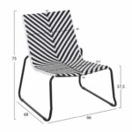 ΣΕΤ LOUNGE 3TMX ΕΞ.ΧΩΡΟΥ PONY HM21193.02 ΜΕΤΑΛΛΟ ΚΑΙ ΣΥΝΘ.RATTAN ΣΕ ΛΕΥΚΟ-ΜΑΥΡΟ - Image 3