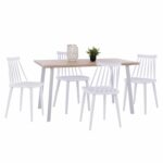 ΣΕΤ ΤΡΑΠΕΖΑΡΙΑΣ 5ΤΜΧ OFIRA HM10634 MDF TOP ΣΕ SONAMA--ΛΕΥΚΕΣ ΚΑΡΕΚΛΕΣ