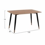 ΣΕΤ ΤΡΑΠΕΖΑΡΙΑΣ 5ΤΜΧ ALIZA HM11196.08 MDF TOP-ΒΕΛΟΥΔΟ ΜΠΛΕ & ΜΕΤΑΛΛΟ ΜΑΥΡΟ - Image 2