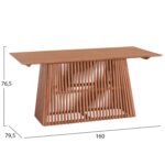 ΣΕΤ ΤΡΑΠΕΖΑΡΙΑΣ 5ΤΜΧ RENLY HM21078.02 ΟΡΘΟΓΩΝΙΟ ΤΡΑΠΕΖΙ & 4 ΚΑΡΕΚΛΕΣ - Image 2