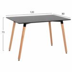 ΣΕΤ ΤΡΑΠΕΖΑΡΙΑΣ 5ΤΜΧ VEGAS HM21185 MDF TOP ΣΕ ΣΚΟΥΡΟ ΓΚΡΙ--ΠΟΔΙΑ ΟΞΙΑΣ - Image 2