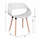 ΣΕΤ ΤΡΑΠΕΖΑΡΙΑΣ 5ΤΜΧ MAGGIE HM21186 MDF TOP & ΠΟΛΥΠΡΟΠΥΛΕΝΙΟ ΣΕ ΛΕΥΚΟ ΧΡΩΜΑ - Image 3