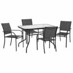 ΣΕΤ ΤΡΑΠΕΖΑΡΙΑΣ 5ΤΜΧ REDAN HM21223.01 ΤΡΑΠΕΖΙ & 4 ΠΟΛΥΘΡΟΝΕΣ ΣΕ ΜΑΥΡΟ