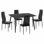 ΣΕΤ ΤΡΑΠΕΖΑΡΙΑΣ 5ΤΜΧ RAVEN HM21224.02 ΚΕΡΑΜΙΚΟ TOP ΜΑΥΡΟ ΜΑΡΜΑΡΟ--ΒΕΛΟΥΔΟ ΜΑΥΡΟ