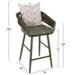 ΣΚΑΜΠΟ ΑΛΟΥΜΙΝΙΟΥ CAMDEN HM6142.09 ΜΑΞΙΛΑΡΙ ΜΕ PRINT-DARK OLIVE 56x60x108Υεκ. - Image 2