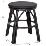 ΣΚΑΜΠΟ ΑΛΟΥΜΙΝΙΟΥ CHINO HM6285.02 BAMBOO LOOK & TEXTILENE ΣΕ ΜΑΥΡΟ Φ36x46Υεκ. - Image 2