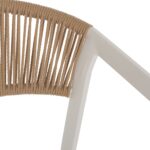 ΣΚΑΜΠΟ ΑΛΟΥΜΙΝΙΟΥ ΜΕ ΜΠΡΑΤΣΑ ΛΕΥΚΟ PE RATTAN ΠΛΑΤΗ TEXTLINE 56x58x105Y εκ.HM5892.02 - Image 8