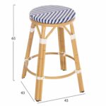 ΣΚΑΜΠΟ ΑΛΟΥΜΙΝΙΟΥ ΜΕΣ.ΥΨΟΥΣ CHINO HM6286.05 BAMBOO LOOK & TEXTILENE ΜΠΛΕ 43x43x65Υεκ - Image 2