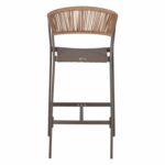 ΣΚΑΜΠΟ ΑΛΟΥΜΙΝΙΟΥ ΣΑΜΠΑΝΙ ΜΕ ΜΠΡΑΤΣΑ RATTAN & TEXTLINE 56x58x105Yεκ.HM5892.23 - Image 5
