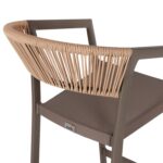 ΣΚΑΜΠΟ ΑΛΟΥΜΙΝΙΟΥ ΣΑΜΠΑΝΙ ΜΕ ΜΠΡΑΤΣΑ RATTAN & TEXTLINE 56x58x105Yεκ.HM5892.23 - Image 7