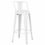 ΣΚΑΜΠΟ BAR ME ΠΛΑΤΗ ΜΕΤΑΛΛΙΚΟ MELITA-PRO HM8643.41 ΛΕΥΚΟ ΜΑΤ 42x42x100Υεκ. - Image 5