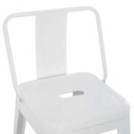 ΣΚΑΜΠΟ BAR ME ΠΛΑΤΗ ΜΕΤΑΛΛΙΚΟ MELITA-PRO HM8643.41 ΛΕΥΚΟ ΜΑΤ 42x42x100Υεκ. - Image 7