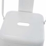 ΣΚΑΜΠΟ BAR ME ΠΛΑΤΗ ΜΕΤΑΛΛΙΚΟ MELITA-PRO HM8643.41 ΛΕΥΚΟ ΜΑΤ 42x42x100Υεκ. - Image 8